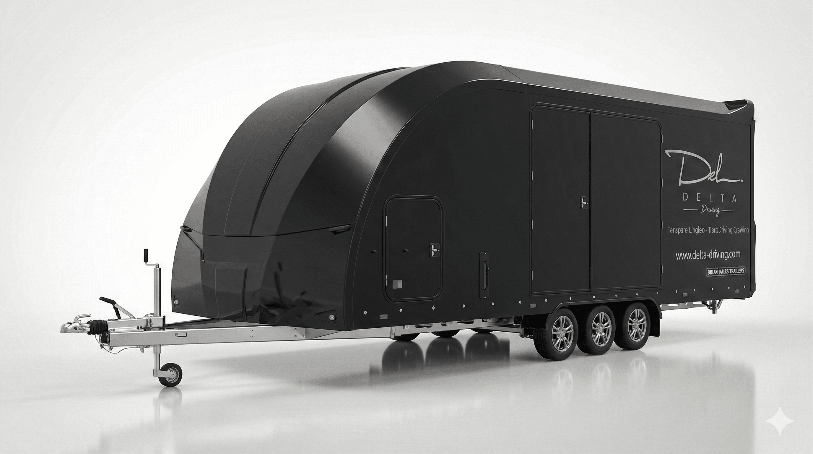 Remorque Brian James Race Transporter 7 fermée - Profil complet